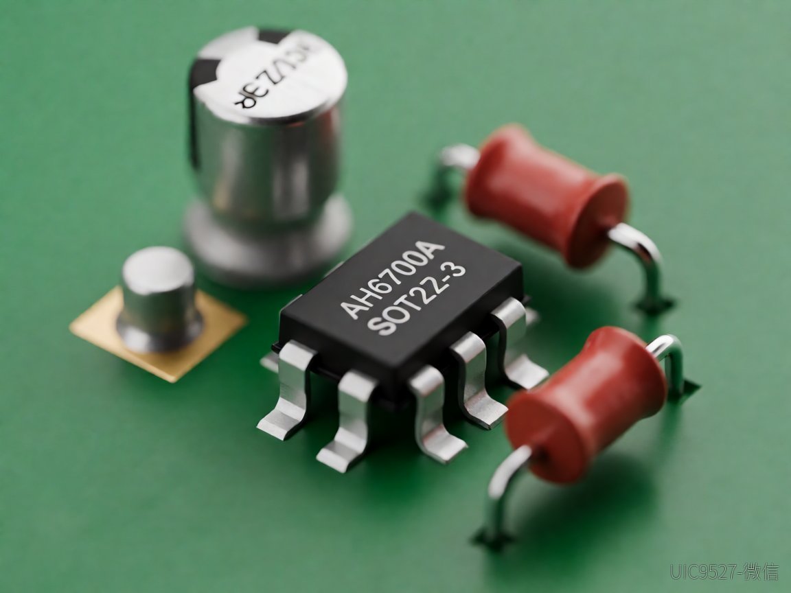 AH6700A手电筒方案 vs 电动工具需求:小批量怎么挑AH6700A LED驱动电源方案 SOT23-3封装的AH6700A芯片放在绿色PCB上,旁边有一颗电容和一个电阻(AI 生成)