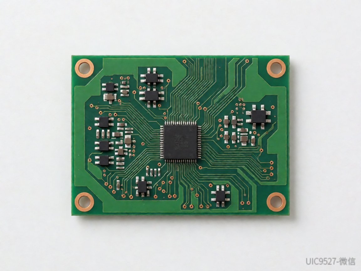 2025年底调价后实测:24V转5V AH599L在照明驱动的温漂ESD陷阱24V转5V AH599L芯片 PCB电路板上的贴片元器件和铜箔走线特写(AI 生成)