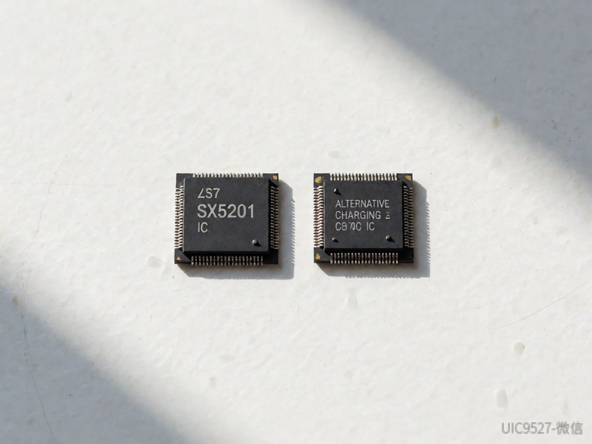 SX5201停产缺货:消费电子充电方案的停产突围指南SX5201 锂电池充电芯片 原芯片与替代充电IC并排放在白色工作台上(AI 生成)