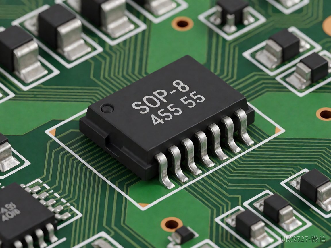 从pin to pin到现货:b860av2.1-t芯片采购替代实战b860av2.1-t芯片型号 黑色电源管理芯片安装在绿色电路板上特写(AI 生成)