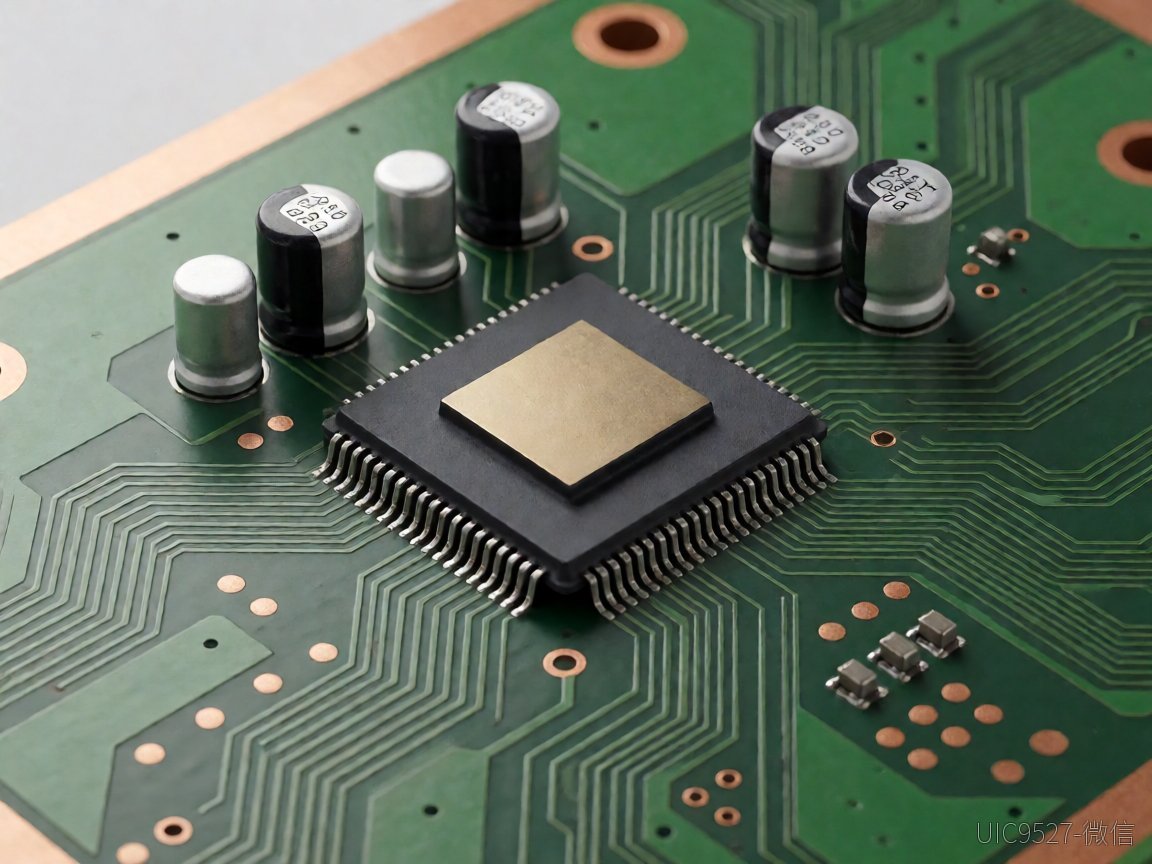 AH6680芯片QFN-40封装及PCB布局特写（AI 生成）
