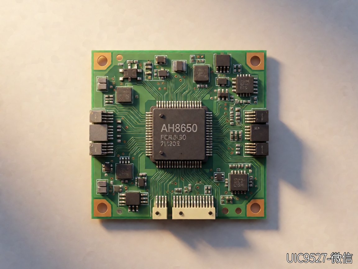 AH8650恒压控制芯片特写及PCB电路板元件布局（AI 生成）