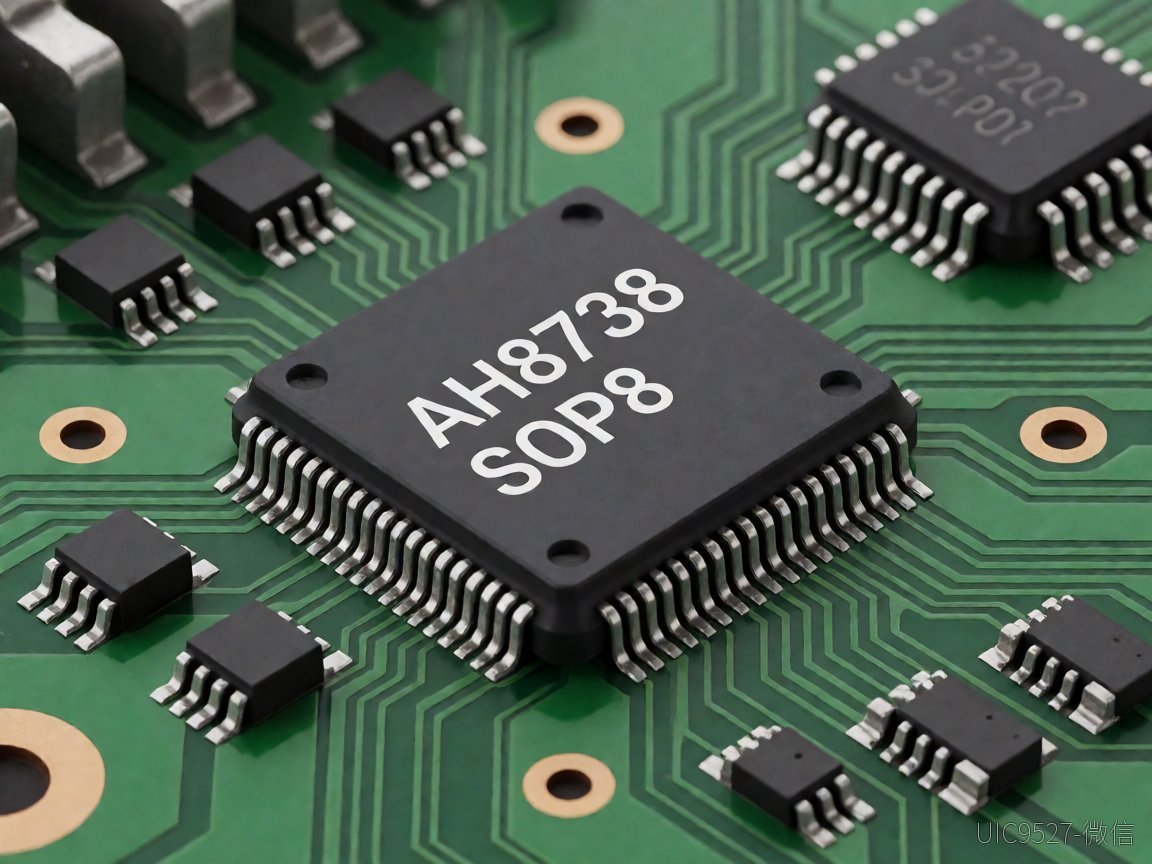 AH8738 chip on circuit board with electronic components（AI 生成）