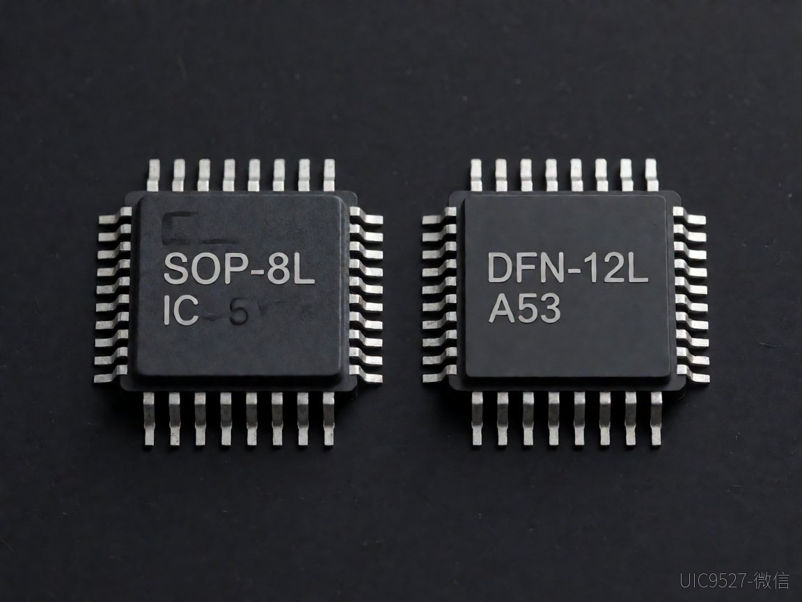AH6956替代方案选型,算清一次换料的显性与隐性成本AH6956 DCDC升压IC 两块不同封装的集成电路芯片并排放置在黑色防静电垫上(AI 生成)