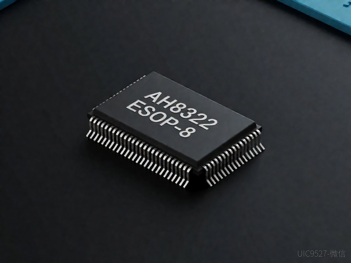 12V转5V AH8322芯片替代:看这5点就够了12V转5V AH8322芯片 AH8322 ESOP-8 integrated circuit chip on dark background(AI 生成)