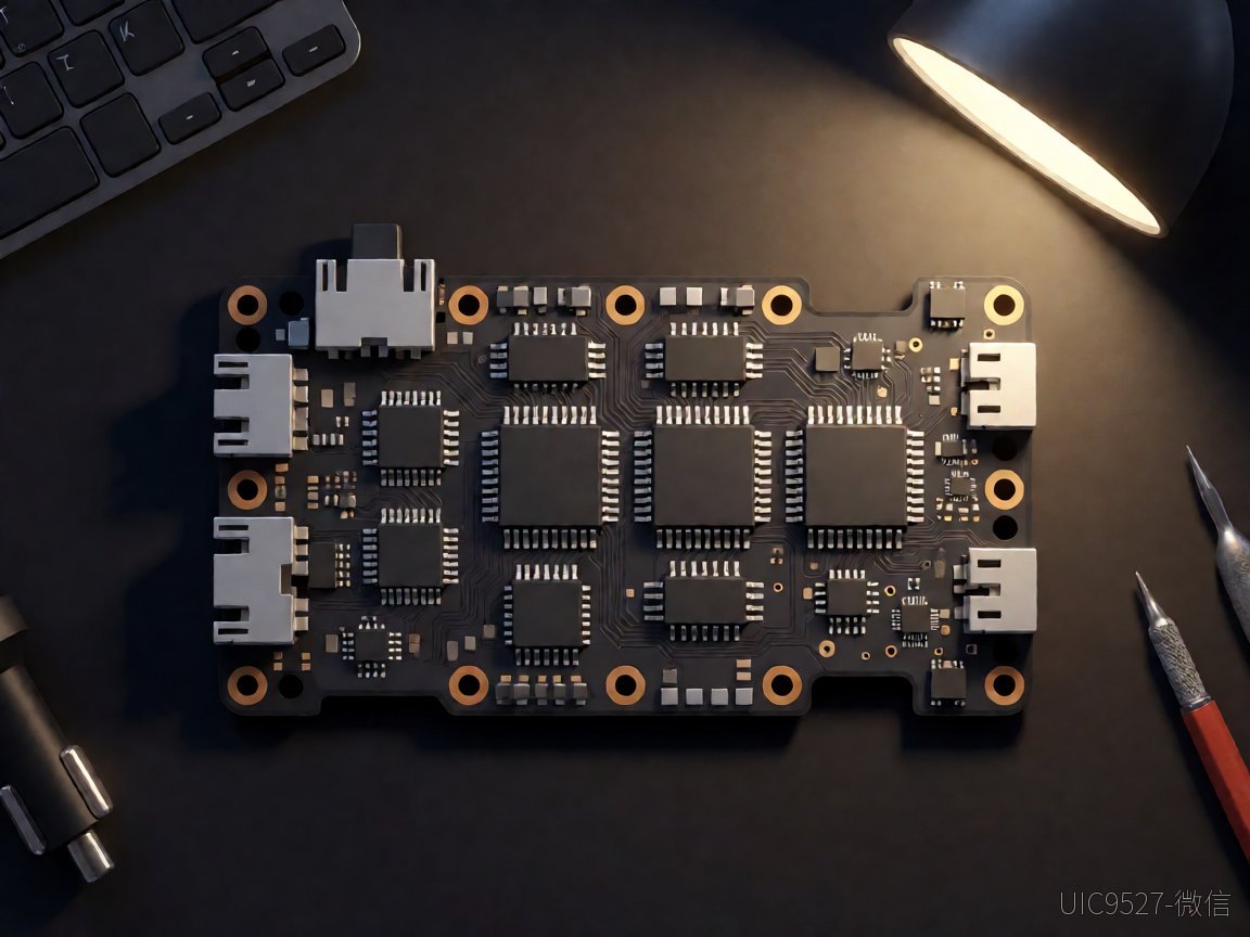 Dismantled car charger circuit board with chips laid out for comparison（AI 生成）