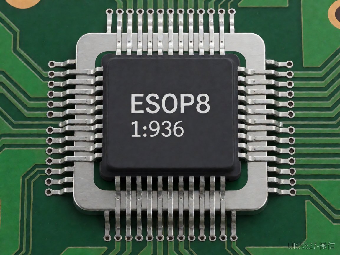 AH8691 实测:ESOP8 背部焊盘接地可使辐射噪声降低约5dBAH8691 同步降压芯片 黑色ESOP8芯片特写,底部散热焊盘与铜箔过孔连接(AI 生成)
