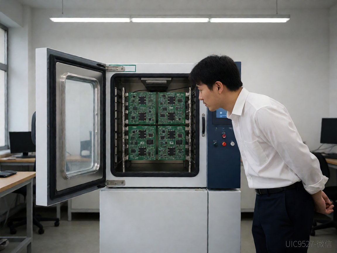 为什么同一颗MOS管,规格书参数和实测表现总对不上?MOS管参数表 工程师在车间查看温箱中的MOS管样品(AI 生成)